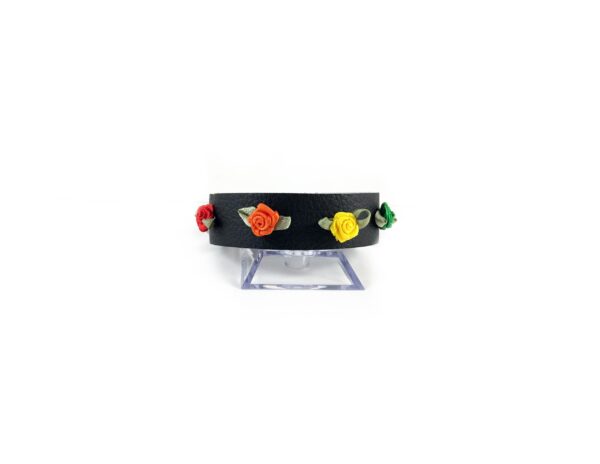 Punk Bracelet with Rainbow Roses