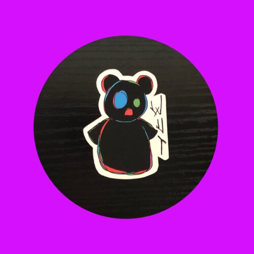 Black Bear Wut Die Cut Sticker