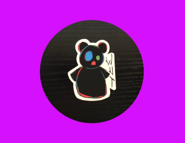 Black Bear Wut Die Cut Sticker