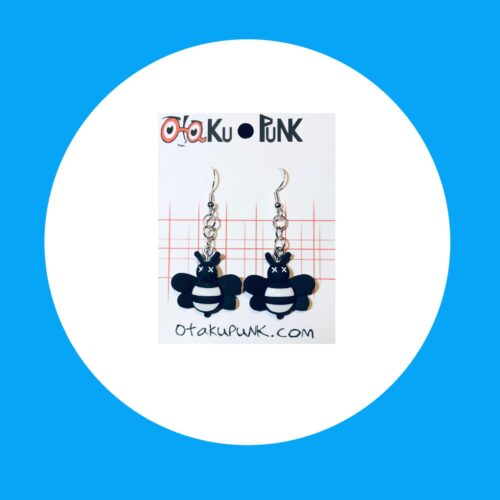 Black Bumble Bee Earrings