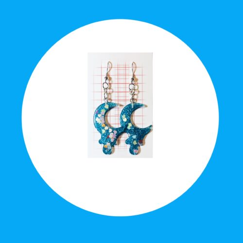 Blue Moon Wand Earrings