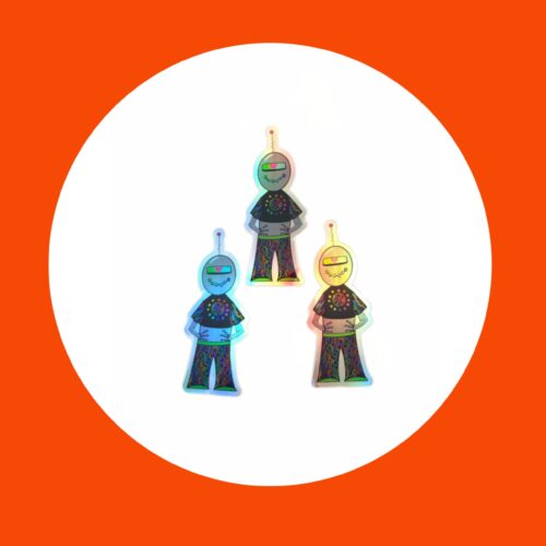 Holographic Robot Sticker