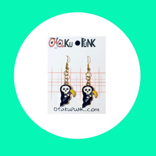 Cute Reaper with Scythe Earrings