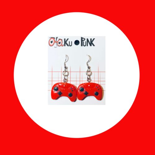 Red Game Controller Earrings