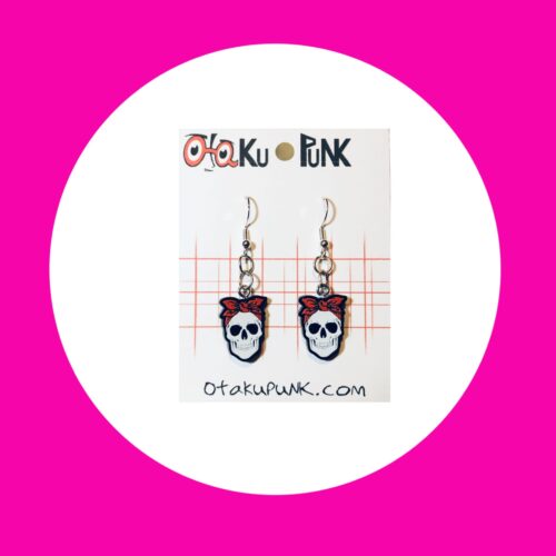 Skull with Bandana Earrings