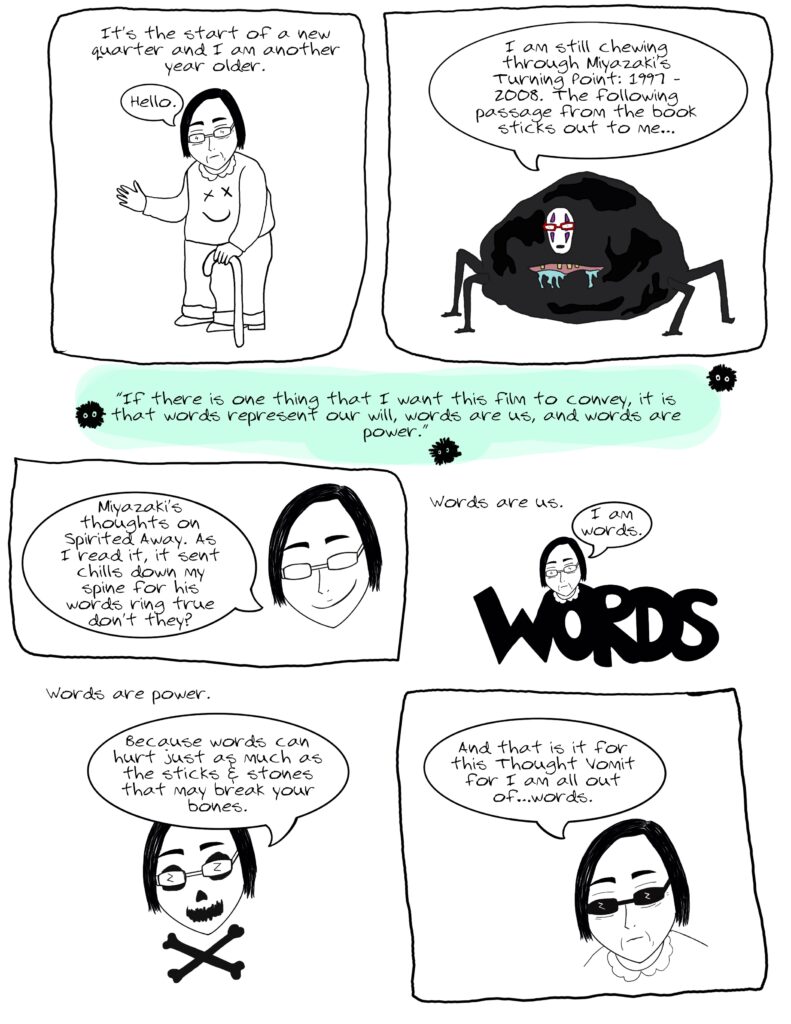 Thought Vomit Comic Blog - Words